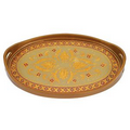 Classic Sand Oval Tray 18" x 12"